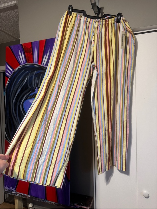 No Boundaries Pants - Retro Stripe Wide Leg Beach Pants - XXL (20)